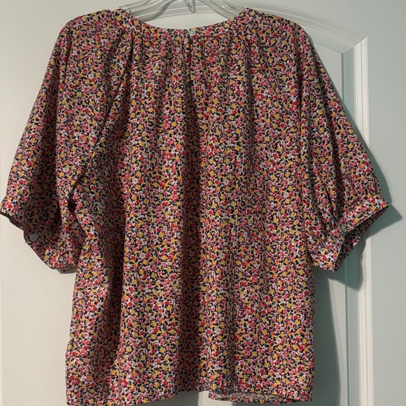 LOFT Floral Blouse - Pink and Yellow Spring Easter - Picture 7 of 7
